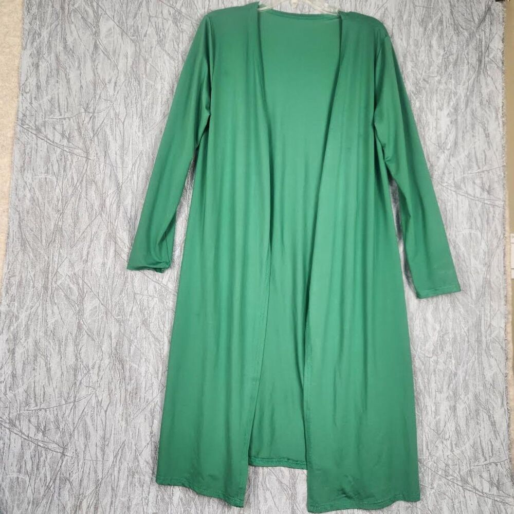 Women's Green Duster Size S Glam Retro Boho Kidcore